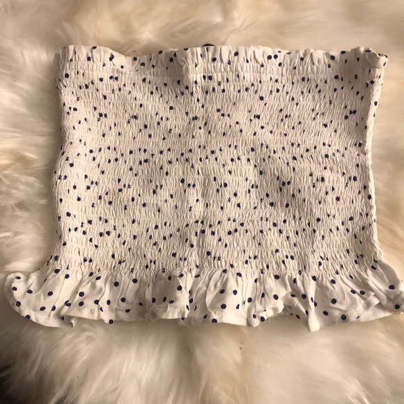 SHEIN boob tube polka dot top elasticated - Picture 1 of 1